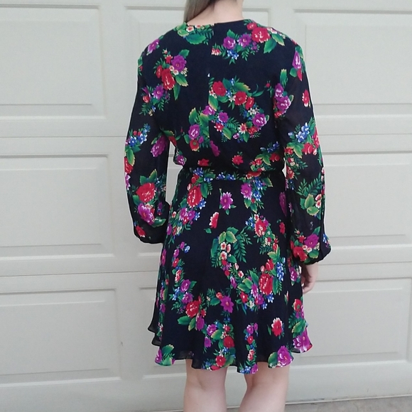 vintage LIZ CLAIBORNE floral dress S - Picture 7 of 9